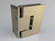 Heavy Duty Glass to Wall hinge in Brushed Champagne